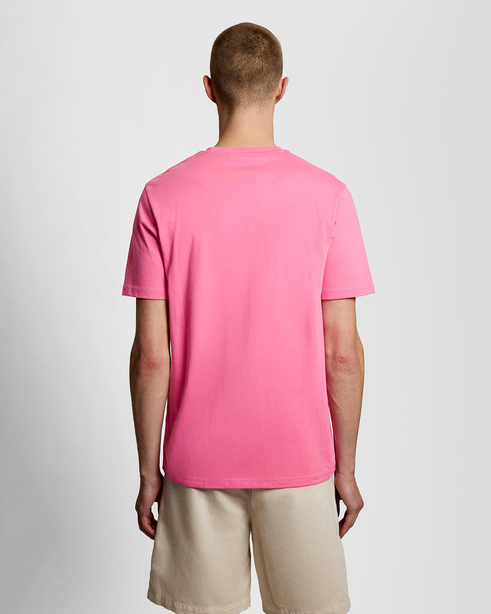 Lyle & Scott Mens Cotton Crew Neck T-Shirt | Hot Pink