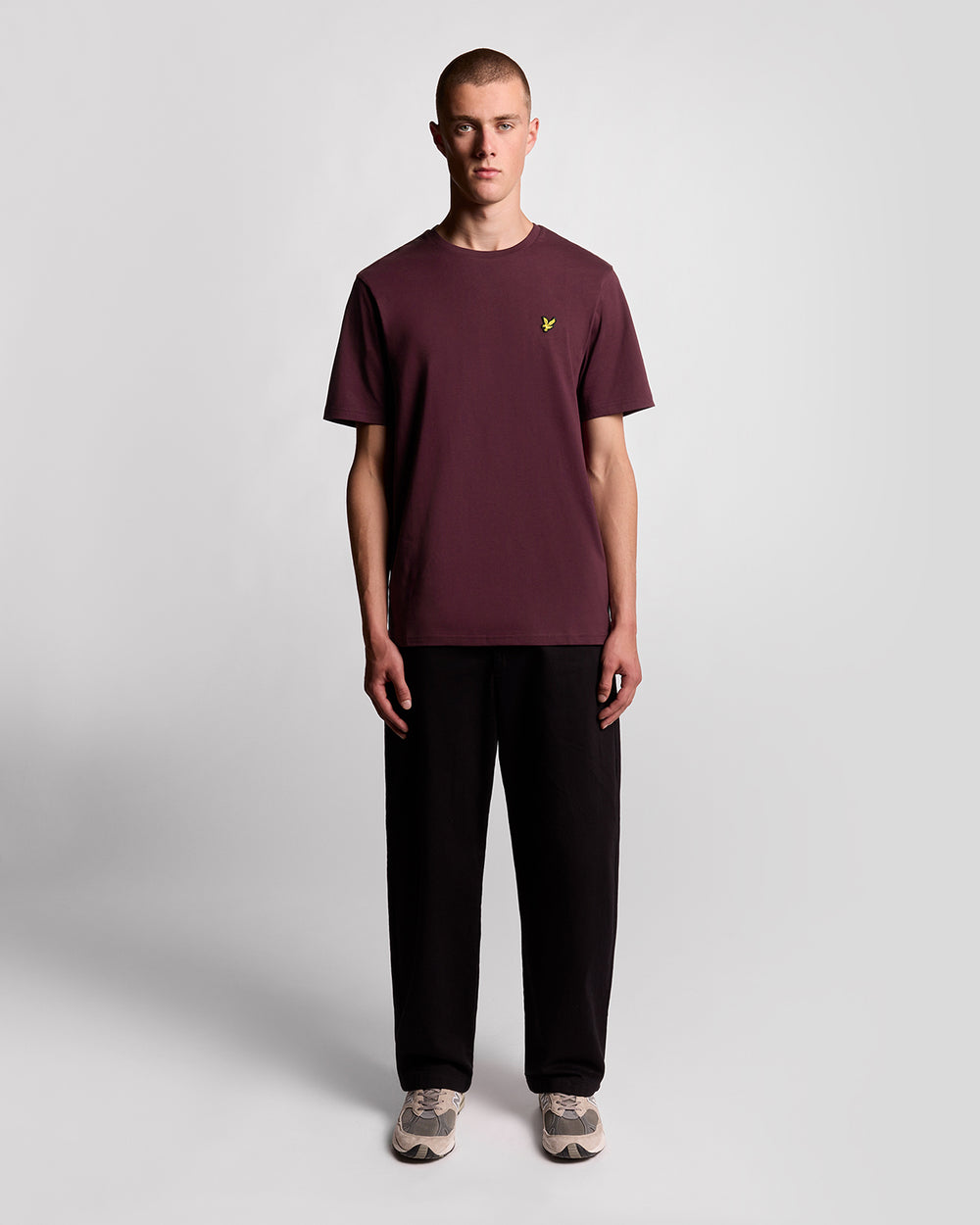 Lyle & Scott Mens Cotton Crew Neck T-Shirt | Burgundy