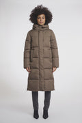 Rino & Pelle Tessa Padded Coat in Dark Toffee