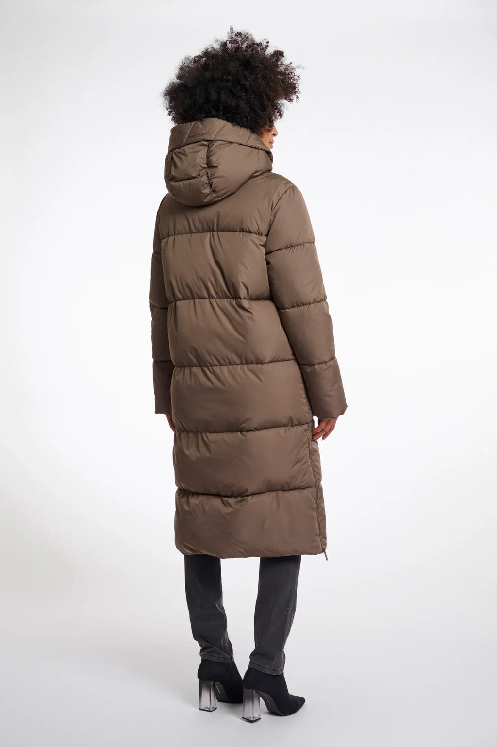 Rino & Pelle Tessa Padded Coat in Dark Toffee