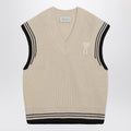 Ami De Coeur cream gilet