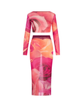 PRINT TOP AND SKIRT SET