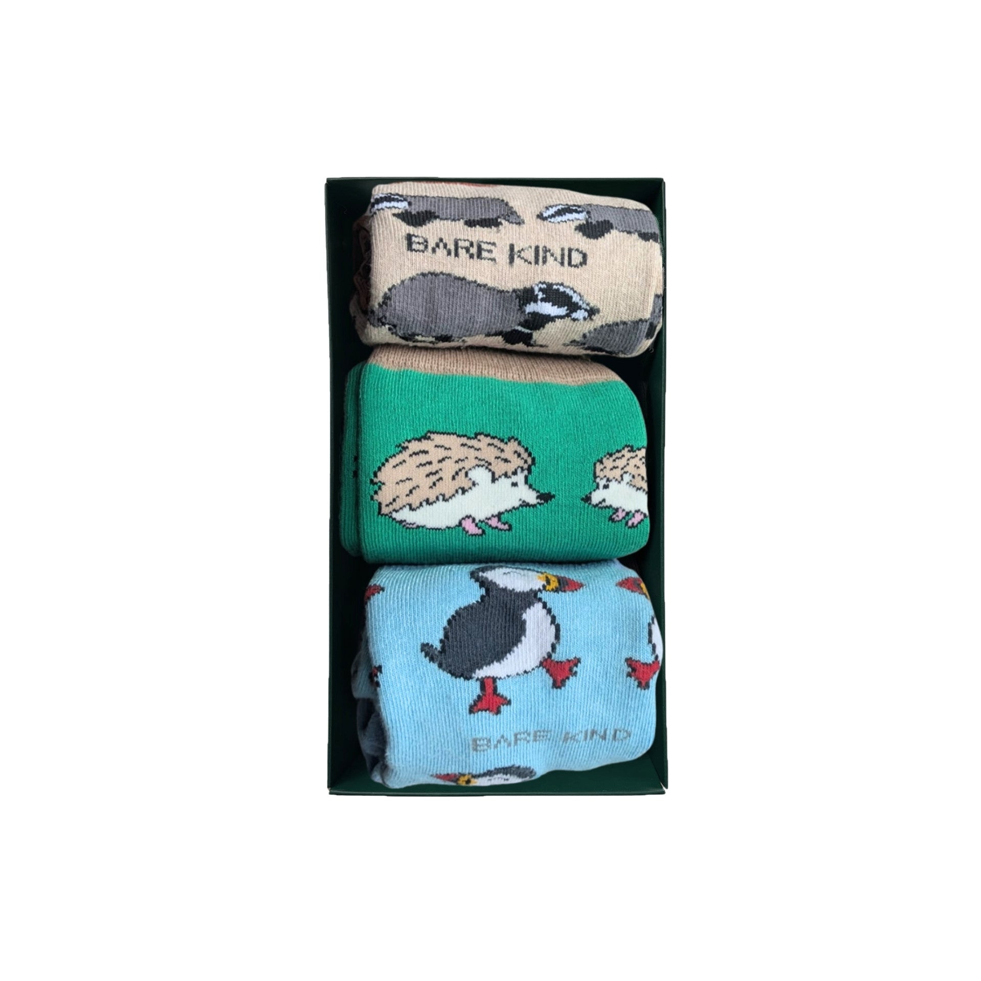 Bare Kind UK Wildlife Bamboo Socks Gift Box | 3 Pack