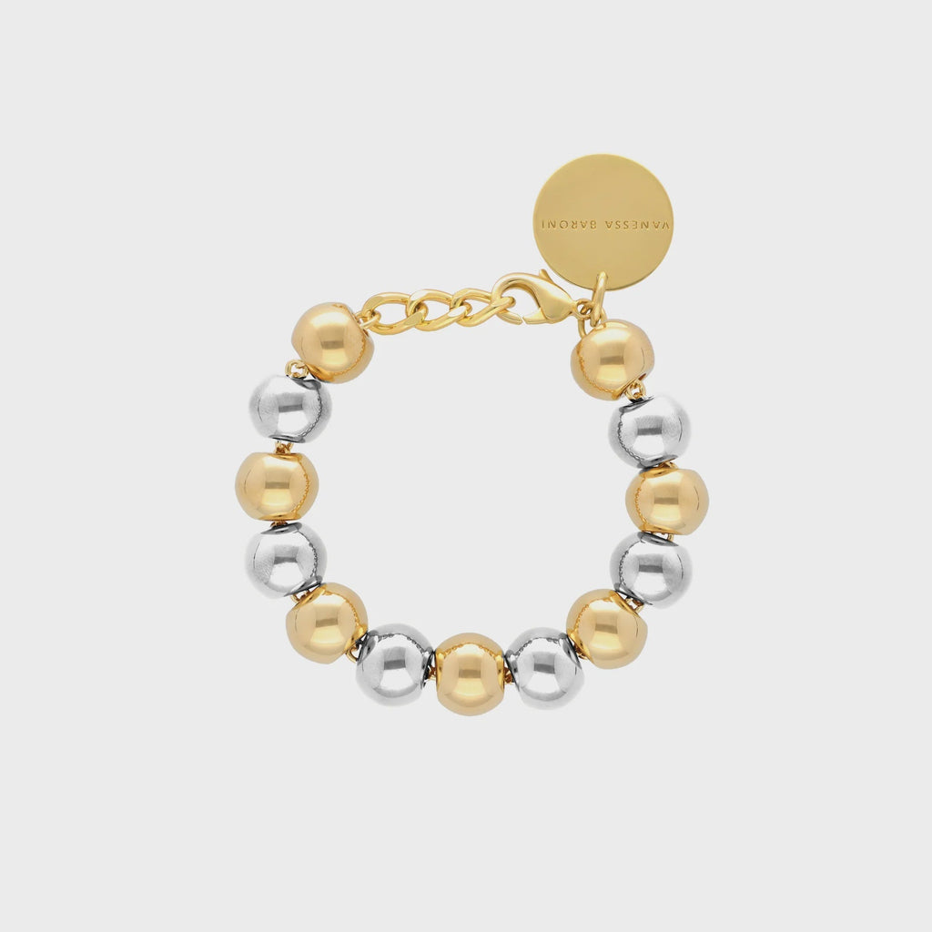 Vanessa Baroni Mini Beads Bracelet in Gold, Silver