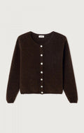 American Vintage Vitow Knit Cardi in Cafe Chine