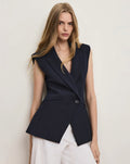 Veronica Beard Ciel Vest in Navy