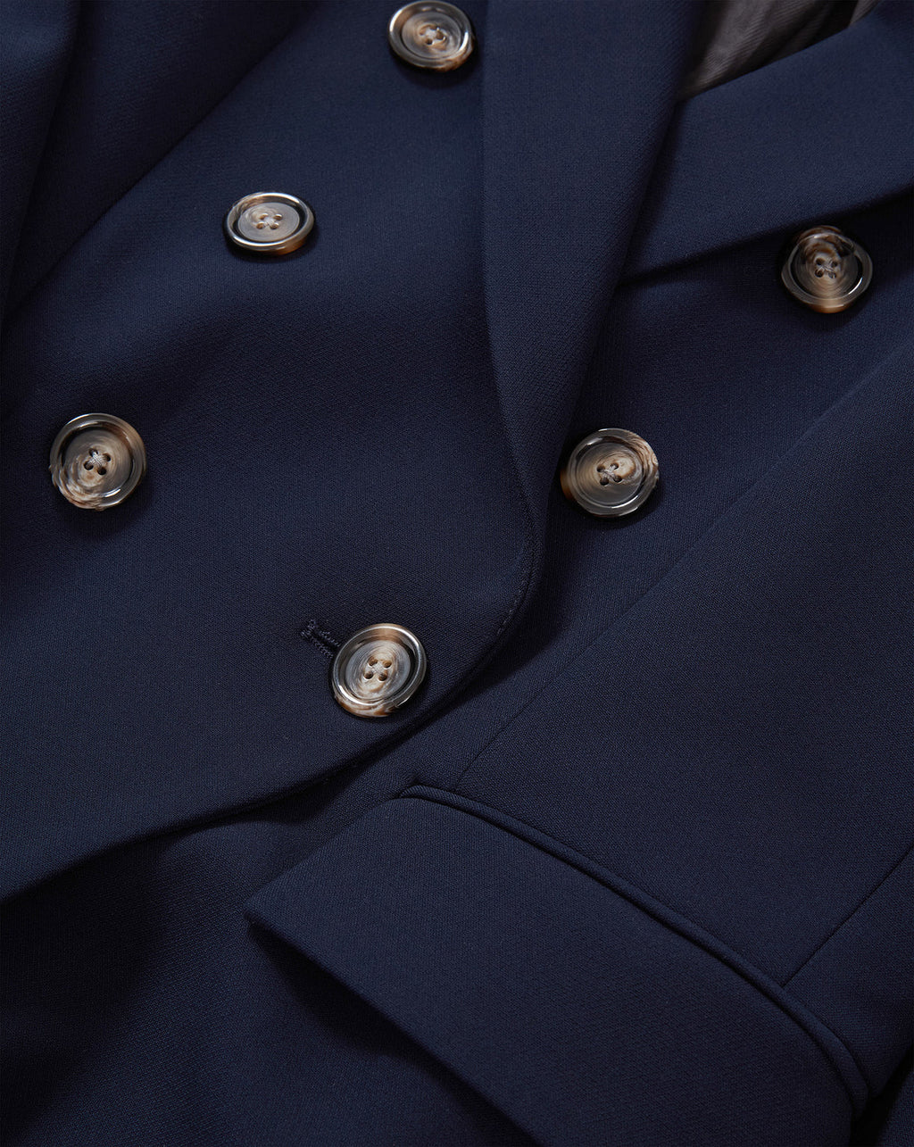 Veronica Beard New Miller Dickey Jacket in Navy with Horn Buttons