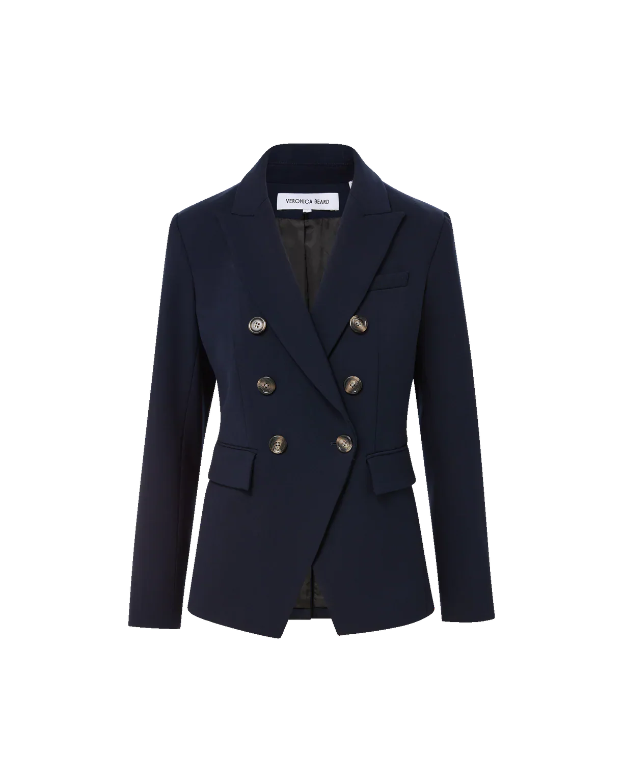 Veronica Beard New Miller Dickey Jacket in Navy with Horn Buttons