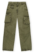 Ganni Washed Cotton Twill Pants