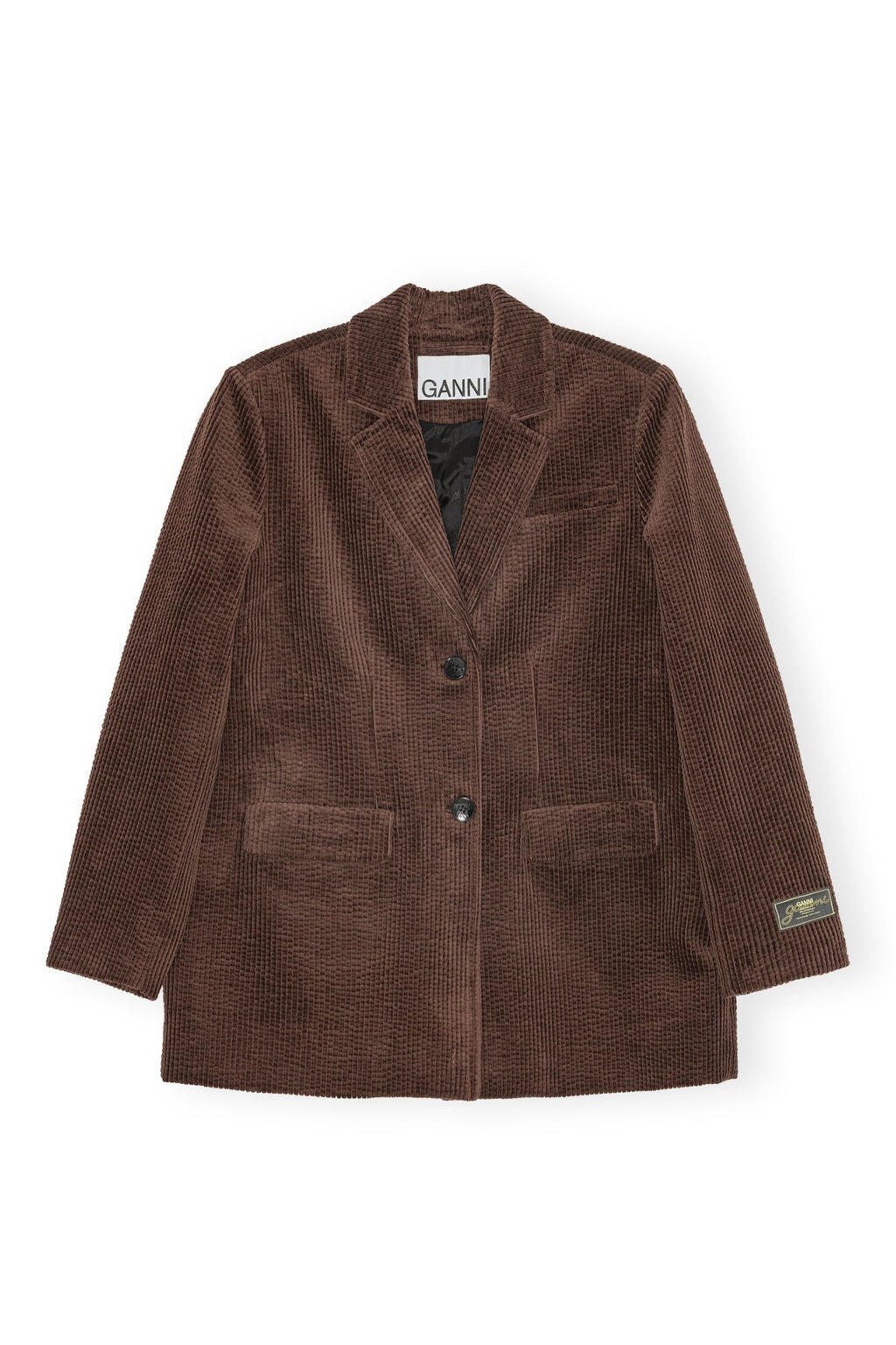 Ganni Seersucker Corduroy Blazer