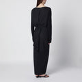 Twisted jersey dress in Void Black Clean