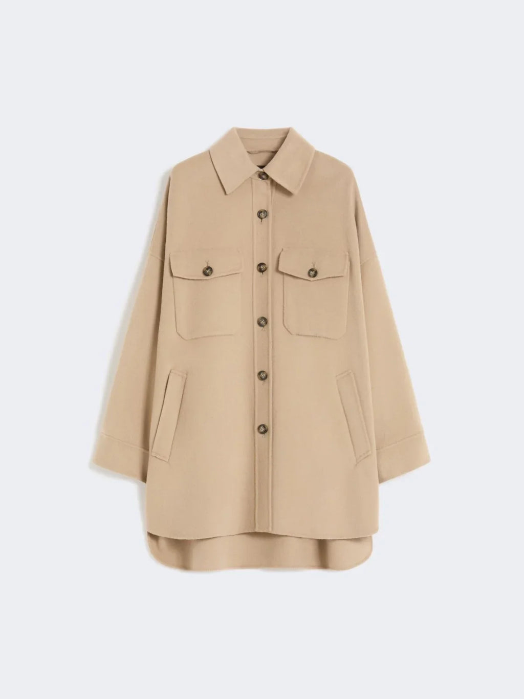 Weekend Maxmara Laser Short Wool Coat in Camel
