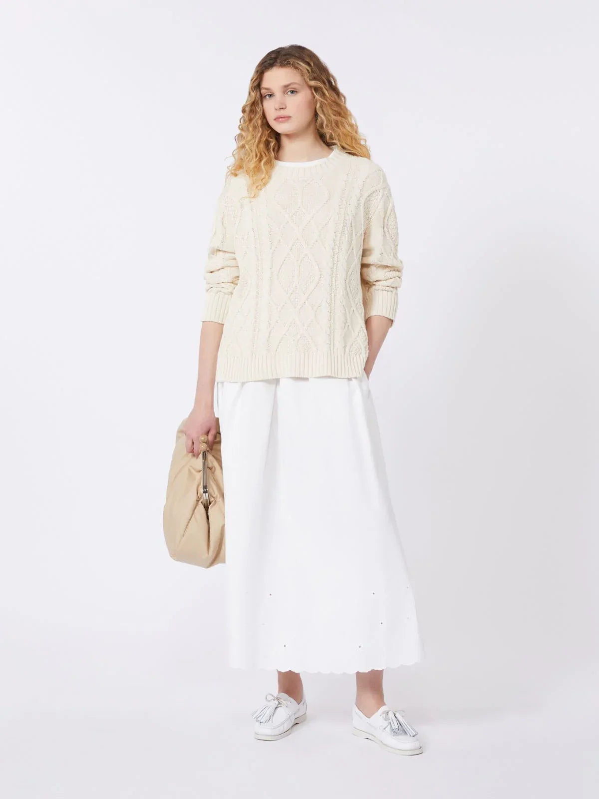 Weekend Maxmara Pio Skirt in White