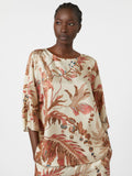 Weekend Max Mara Filippo Printed Top in Beige Tapestry