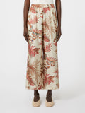 Weekend Max Mara Temide Printed Trousers in Beige Tapestry