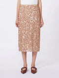 Weekend Maxmara Occhio Sequin Skirt in Nudo