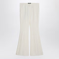 Flared Trousers In Ivory Viscose