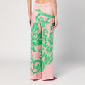 Wide Printed Trousers In Silk Blend