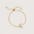 Freya Rose Adjustable Gold Moon Bracelet