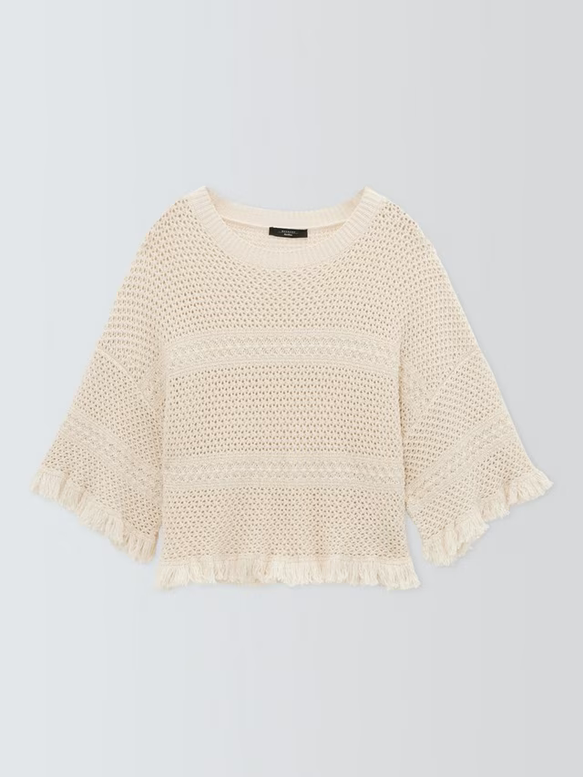 Weekend Maxmara Palato Knitted Top in Ecru