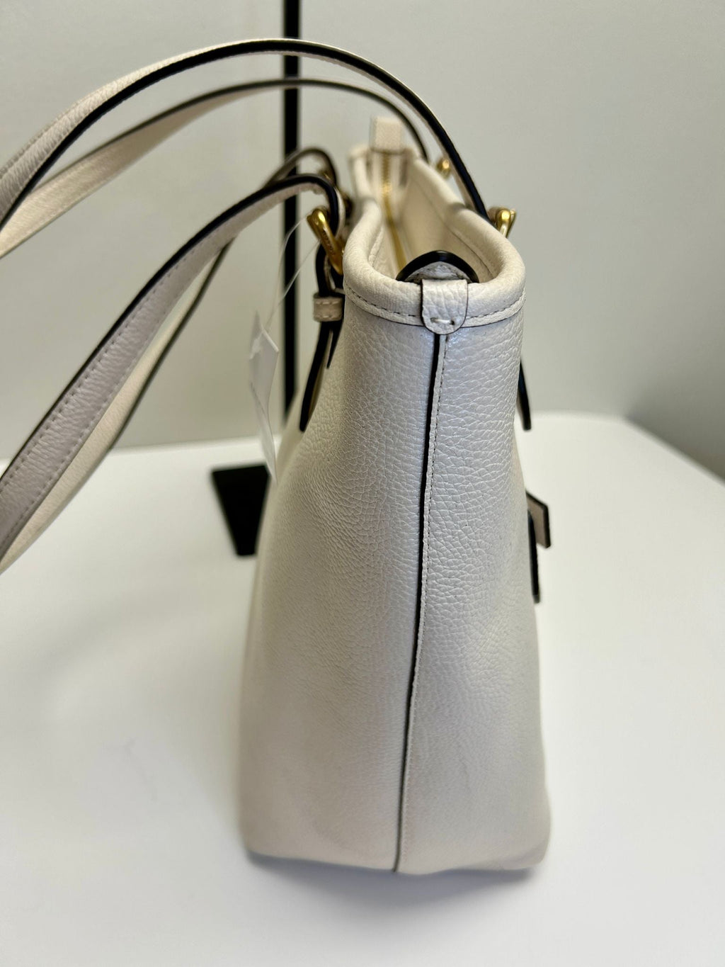 Coach Polished Pebble Leather Taylor Tote with C Dangle Charm