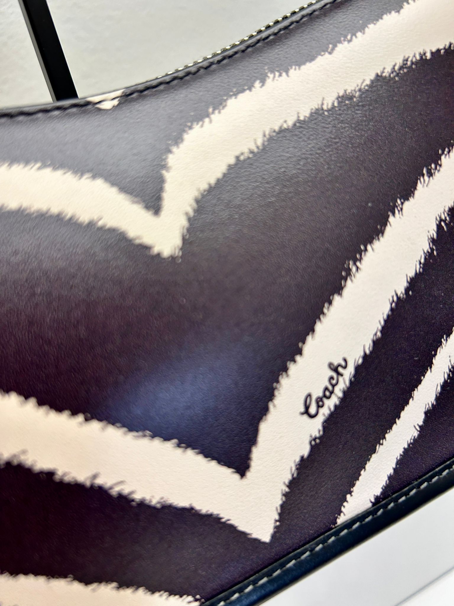Coach Swinger Bag 20 With Zebra Print
