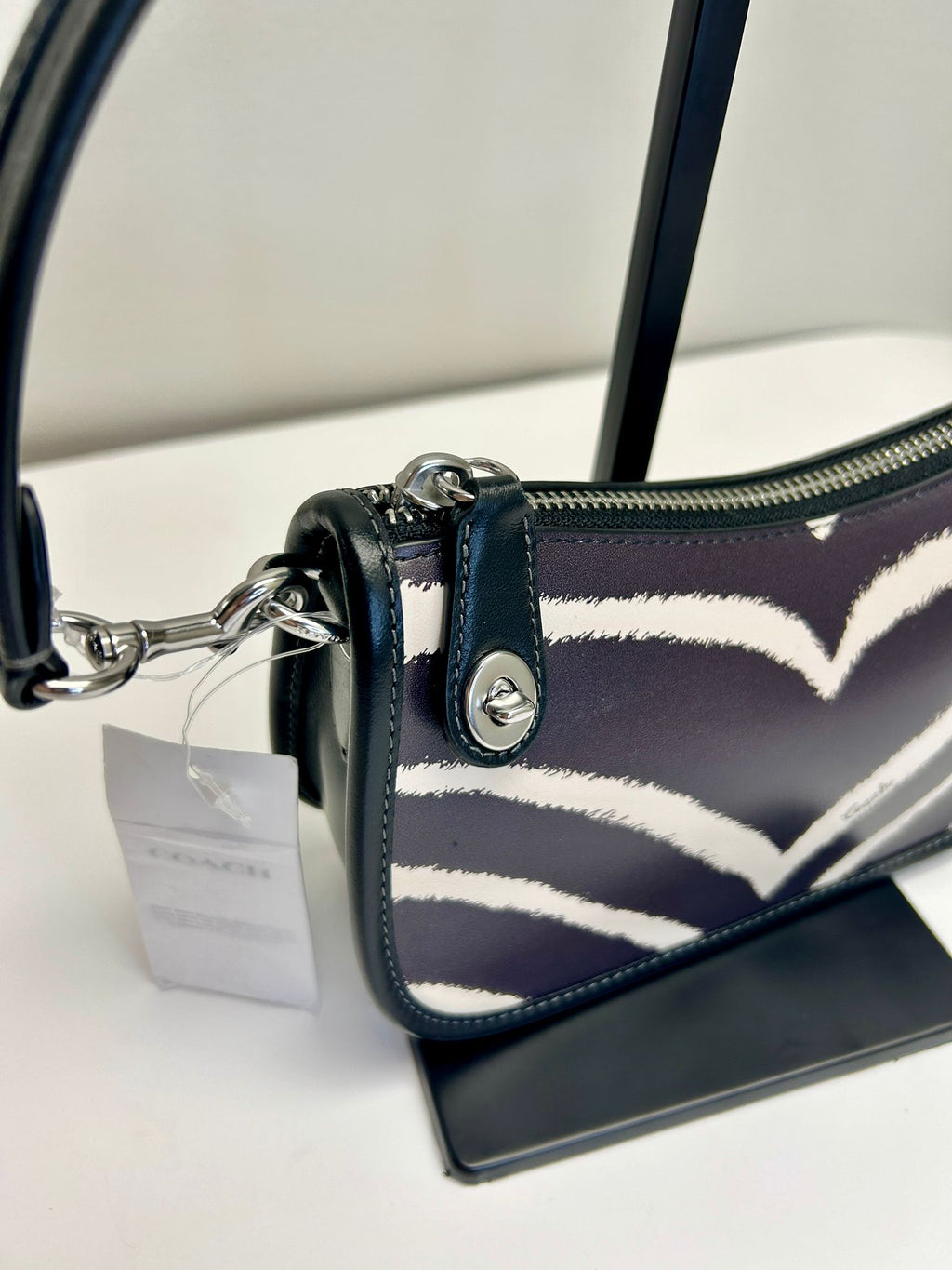 Coach Swinger Bag 20 With Zebra Print