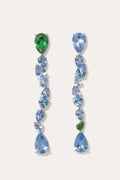 Completed Works Earrings Blue Spinel and Emerald Zirconia Drop Earrings