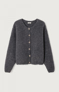 American Vintage Zolly Knit Cardi in Metal Chine