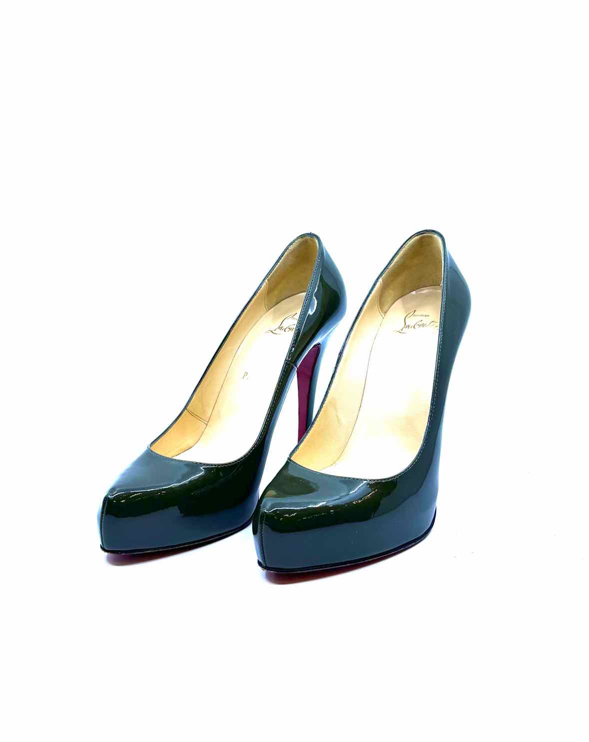 PRADA Size 8 Black Patent Leather Solid Wedge