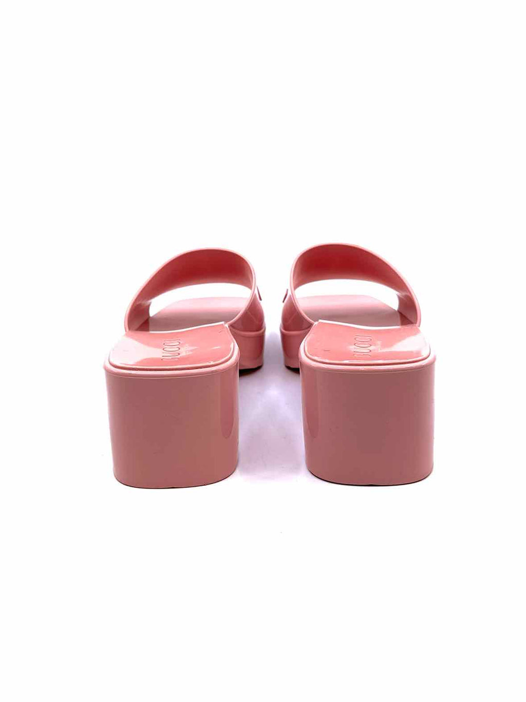GUCCI Size 10 Pink Rubber Solid Sandals