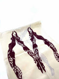 PHYLLIS MORRIS Cream, Brown Rectangle Scarf
