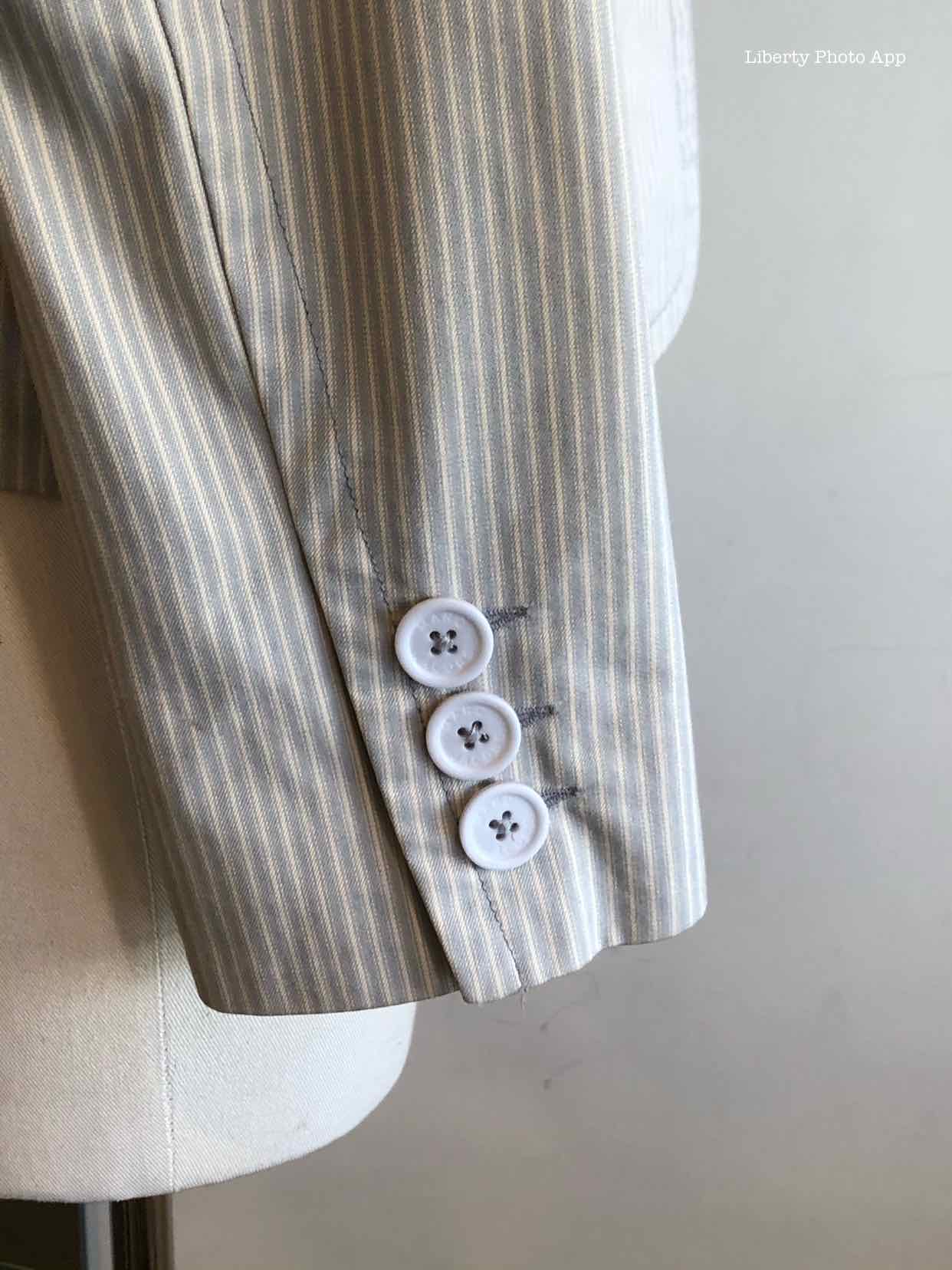MARC JACOBS Size 6 Light Blue Stripe Blazer