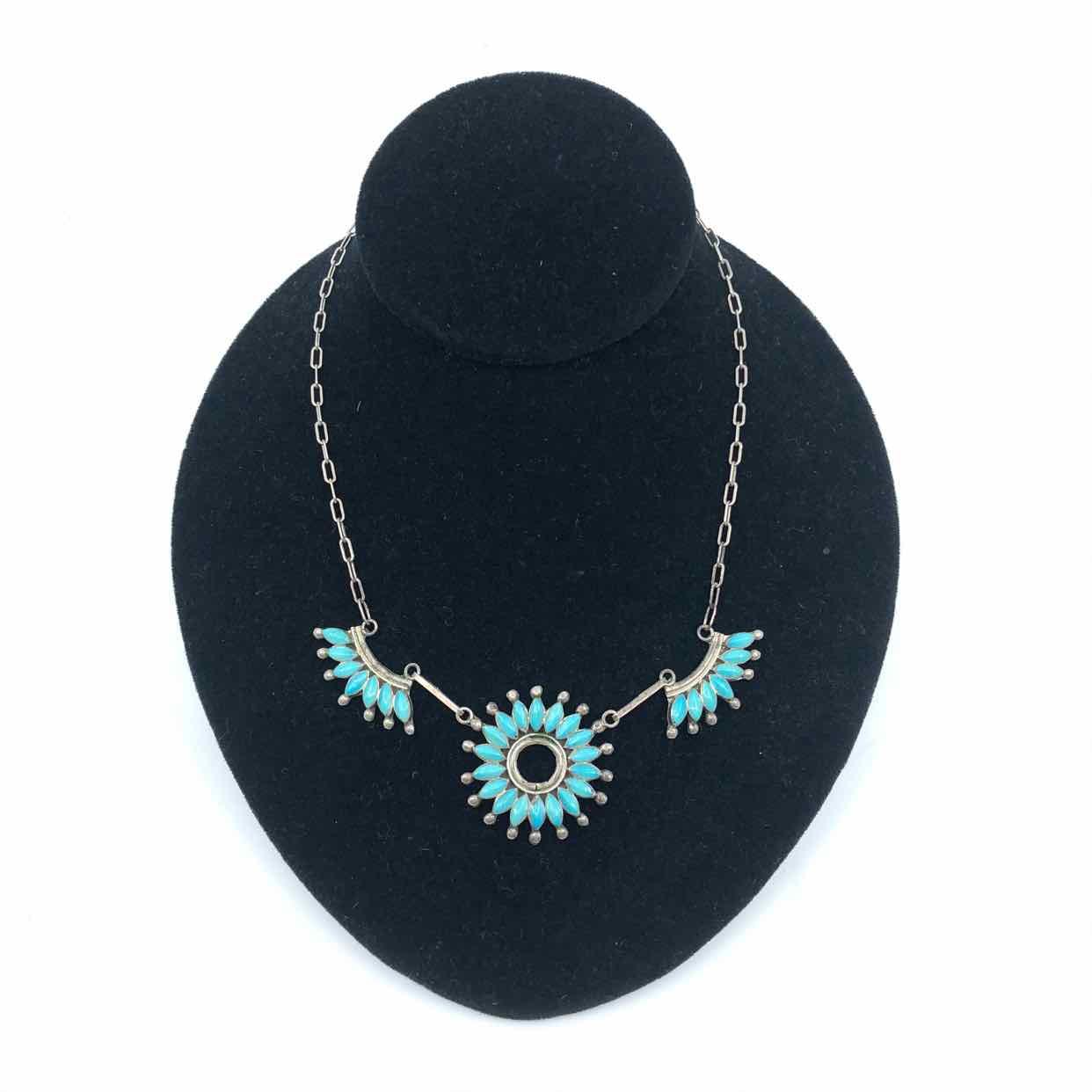 ZUNI Sterling Silver Turquoise Necklace