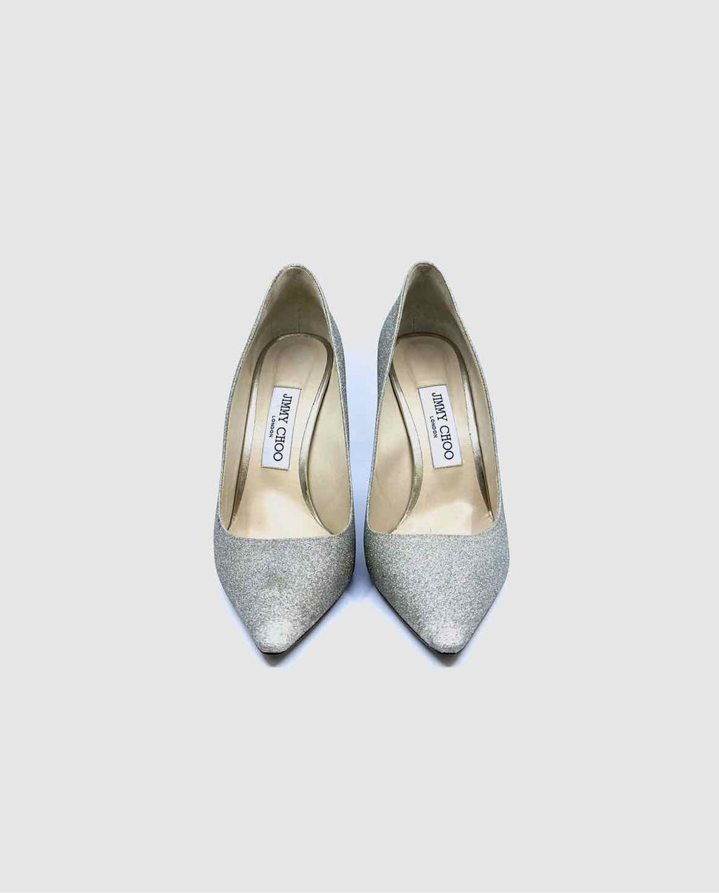 JIMMY CHOO Size 8 Gold Sparkle Pumps
