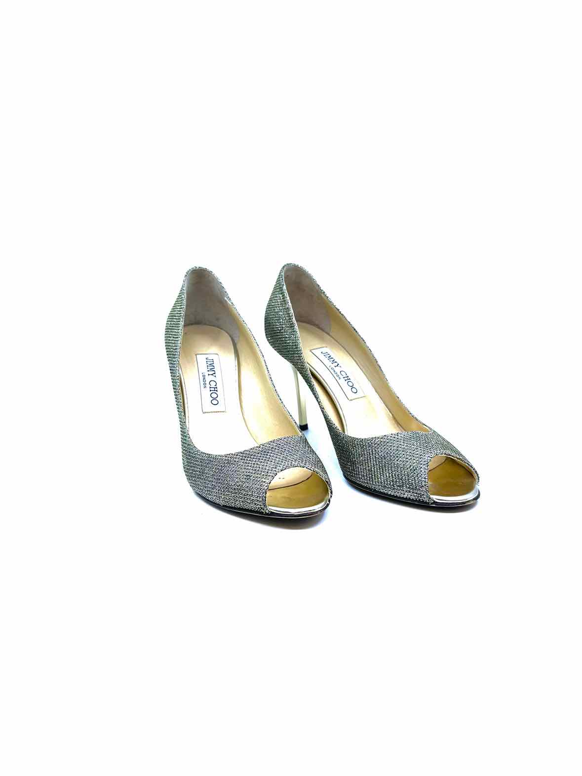 JIMMY CHOO Size 7.5 Silver Pumps