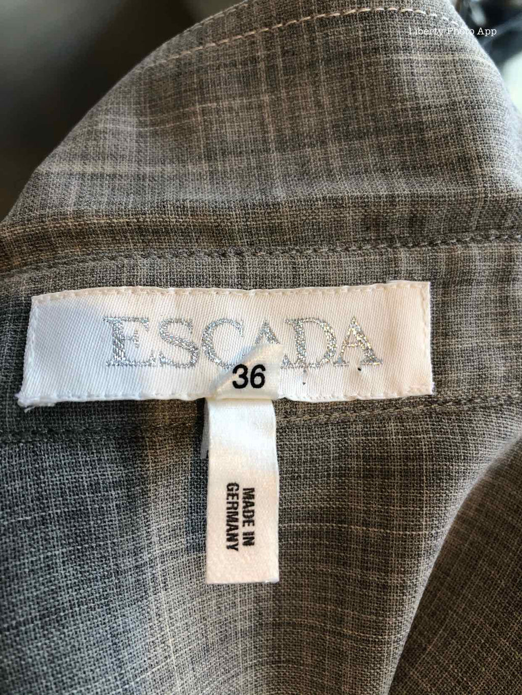 ESCADA Silver Button Up Skirt Suit | 4