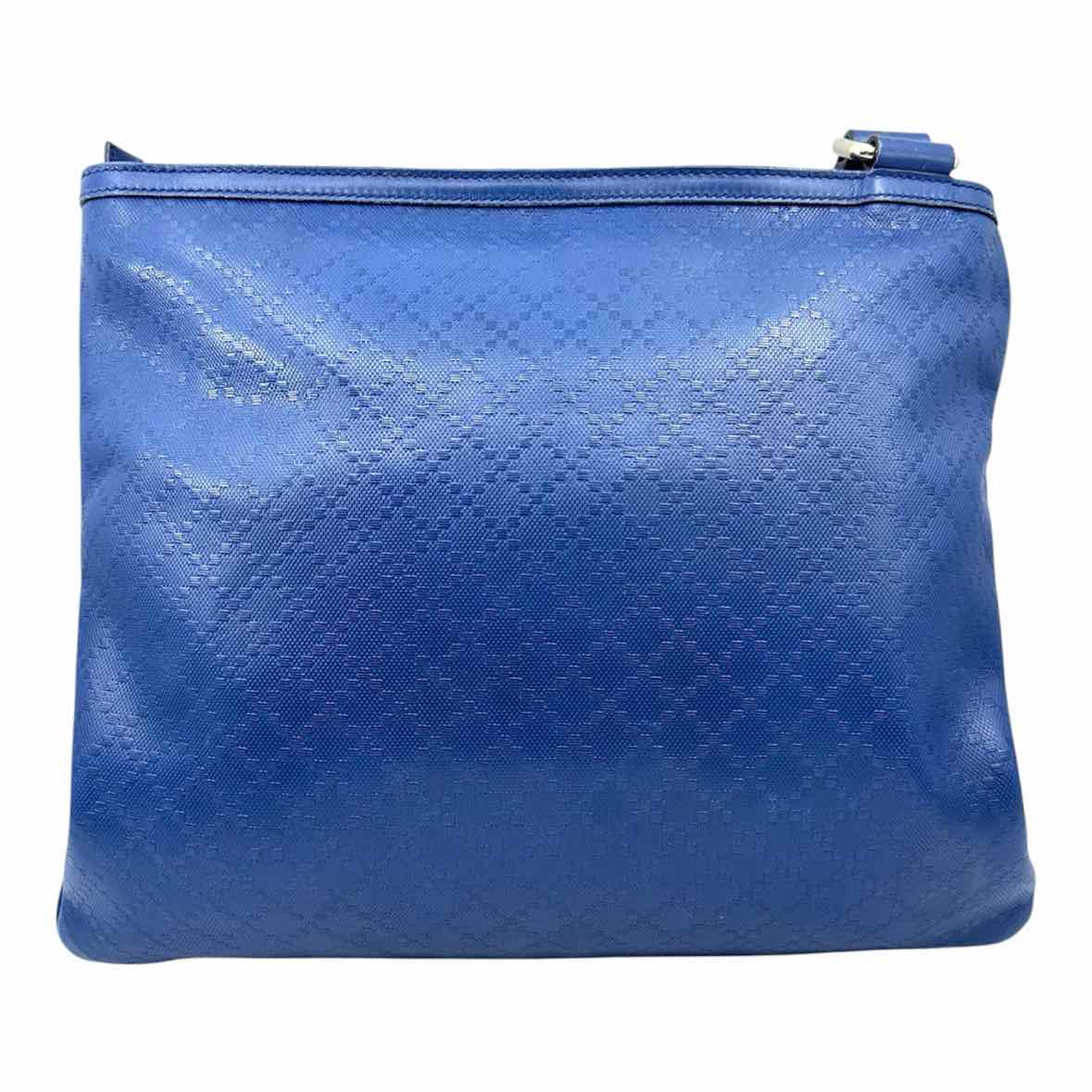 GUCCI Blue Leather Diamond Handbag