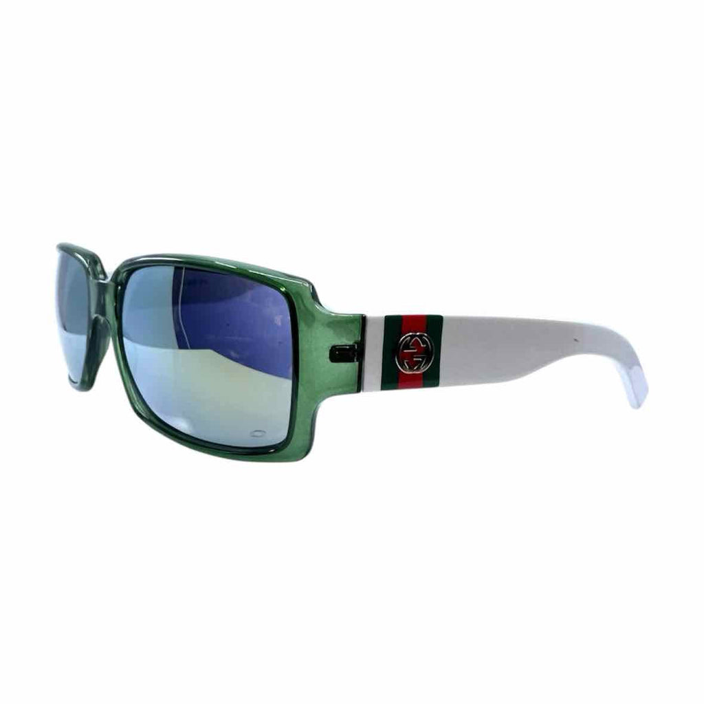 GUCCI Green, White Sunglasses