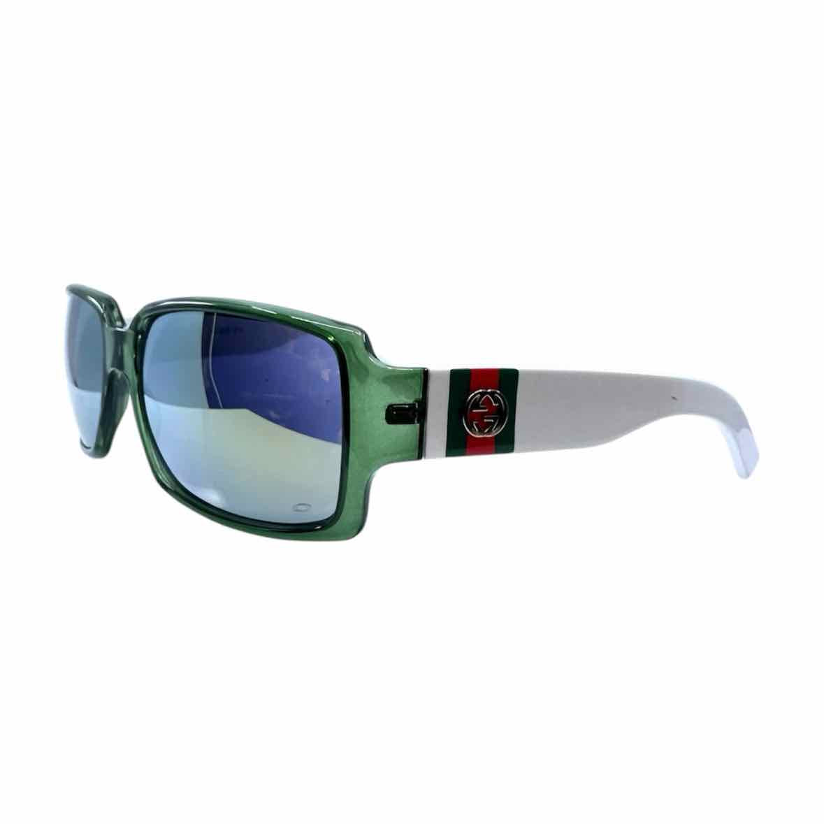 GUCCI Green, White Sunglasses