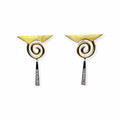 CHRISTENSEN HELLER Gold Pierced Earrings