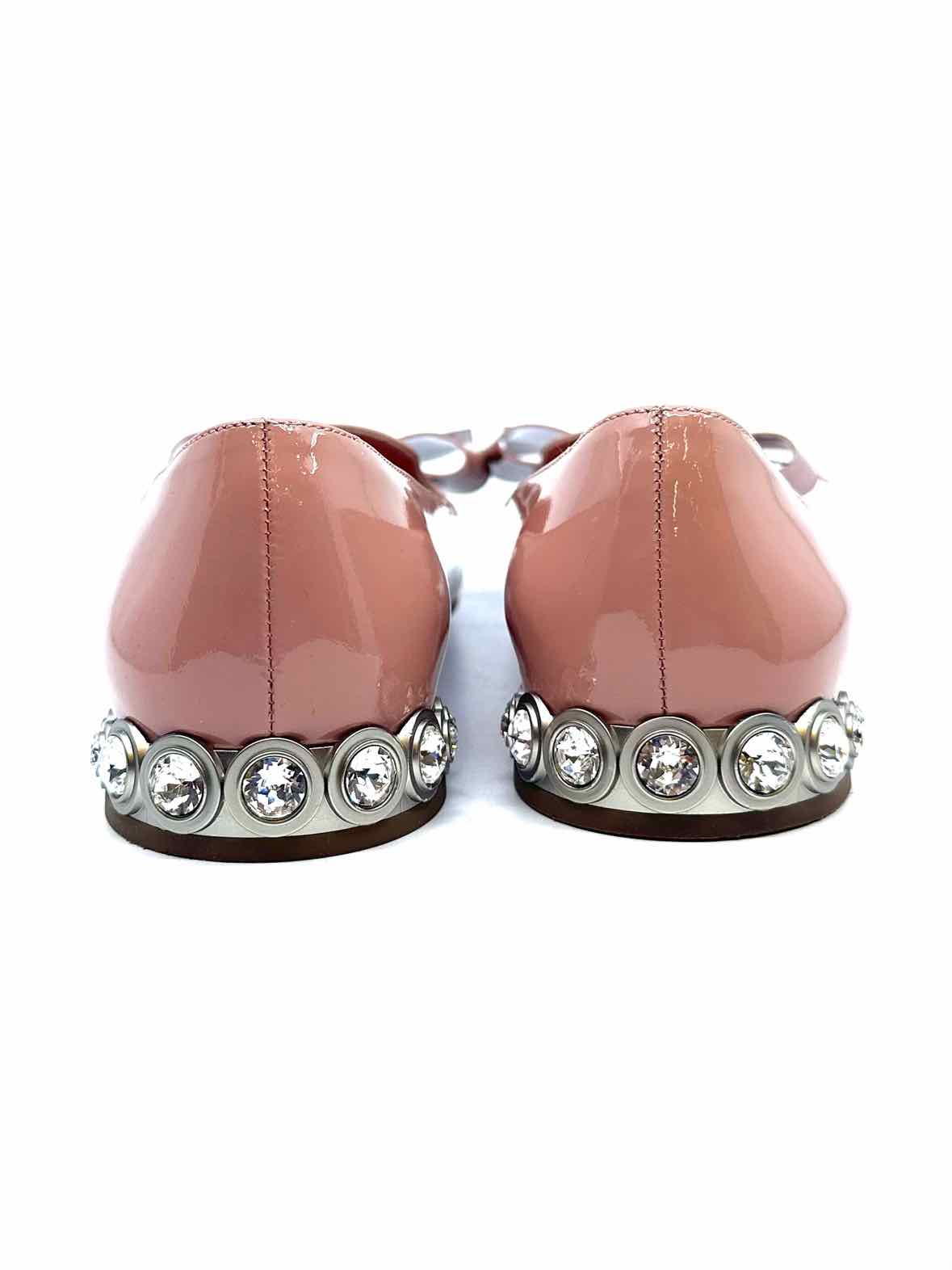 MIU MIU Size 7.5 Pink Patent Leather Flats