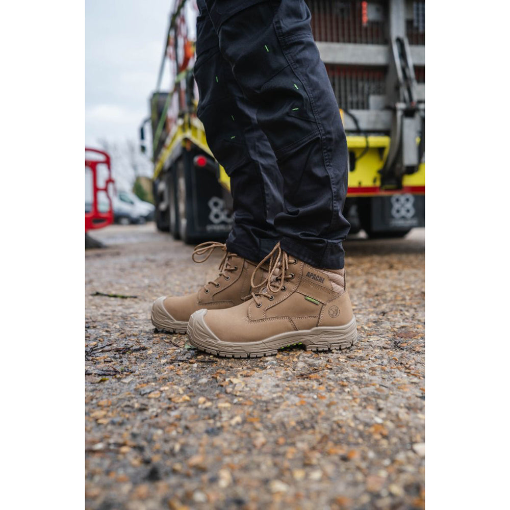 Apache Outback Water Resistant Side Zip Safety Boot - Wide Fit