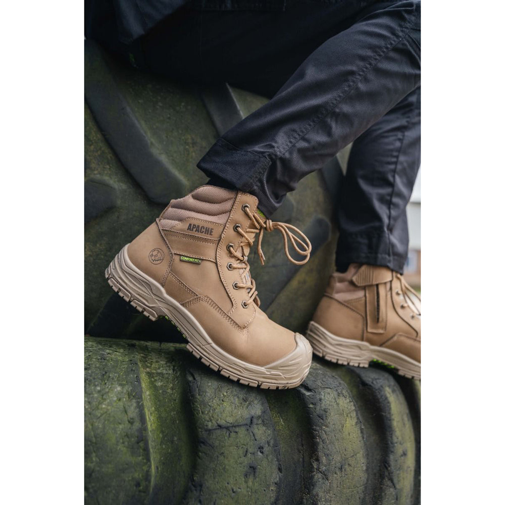 Apache Outback Water Resistant Side Zip Safety Boot - Wide Fit