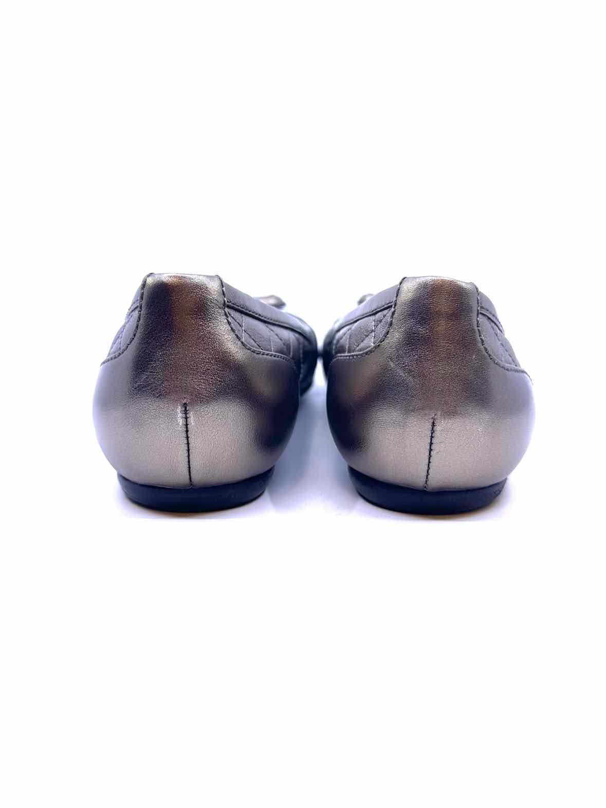 BURBERRY Size 8 Gunmetal Flats