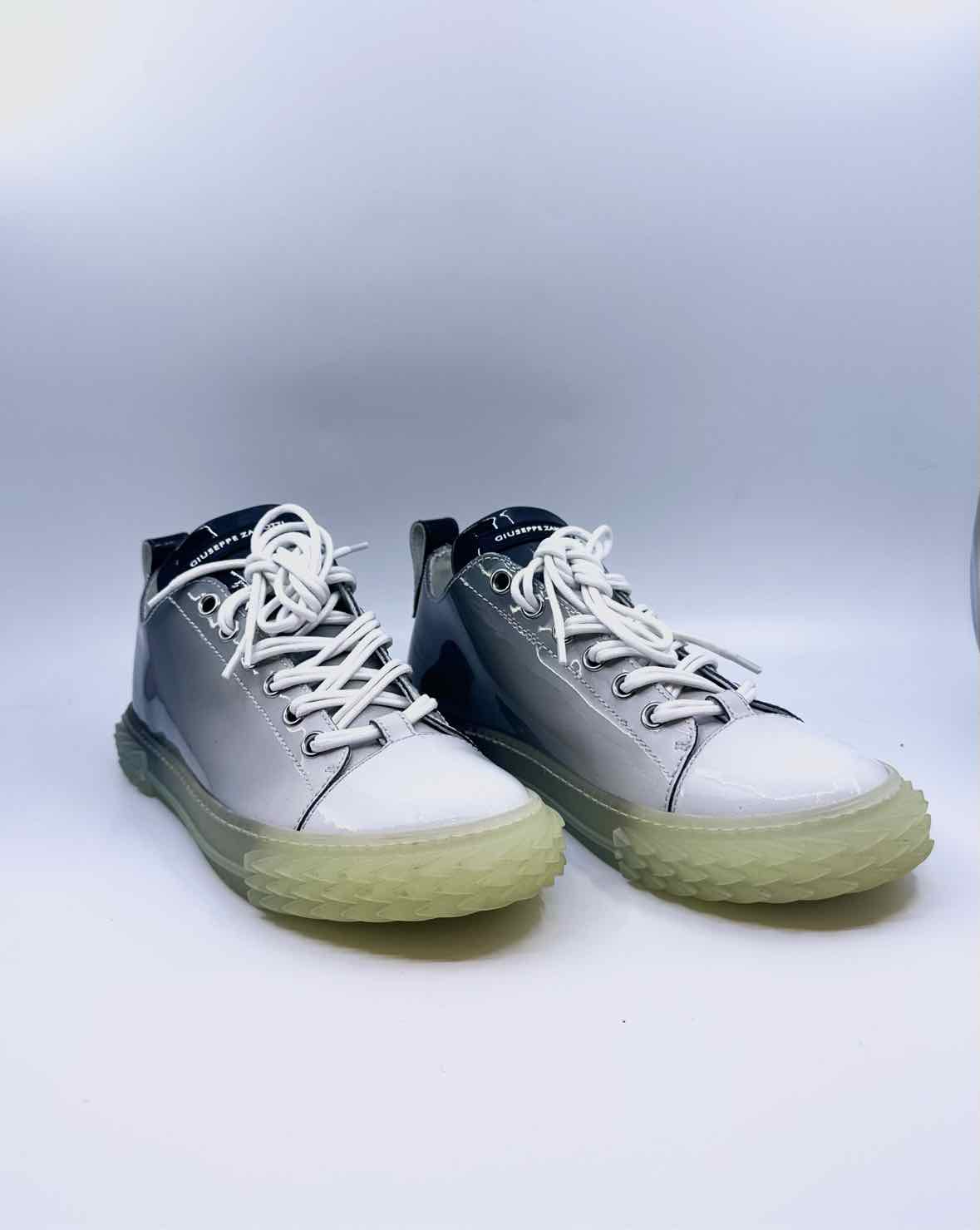 GIUSEPPE ZANOTTI Size 42 Grey, White Men's Sneakers