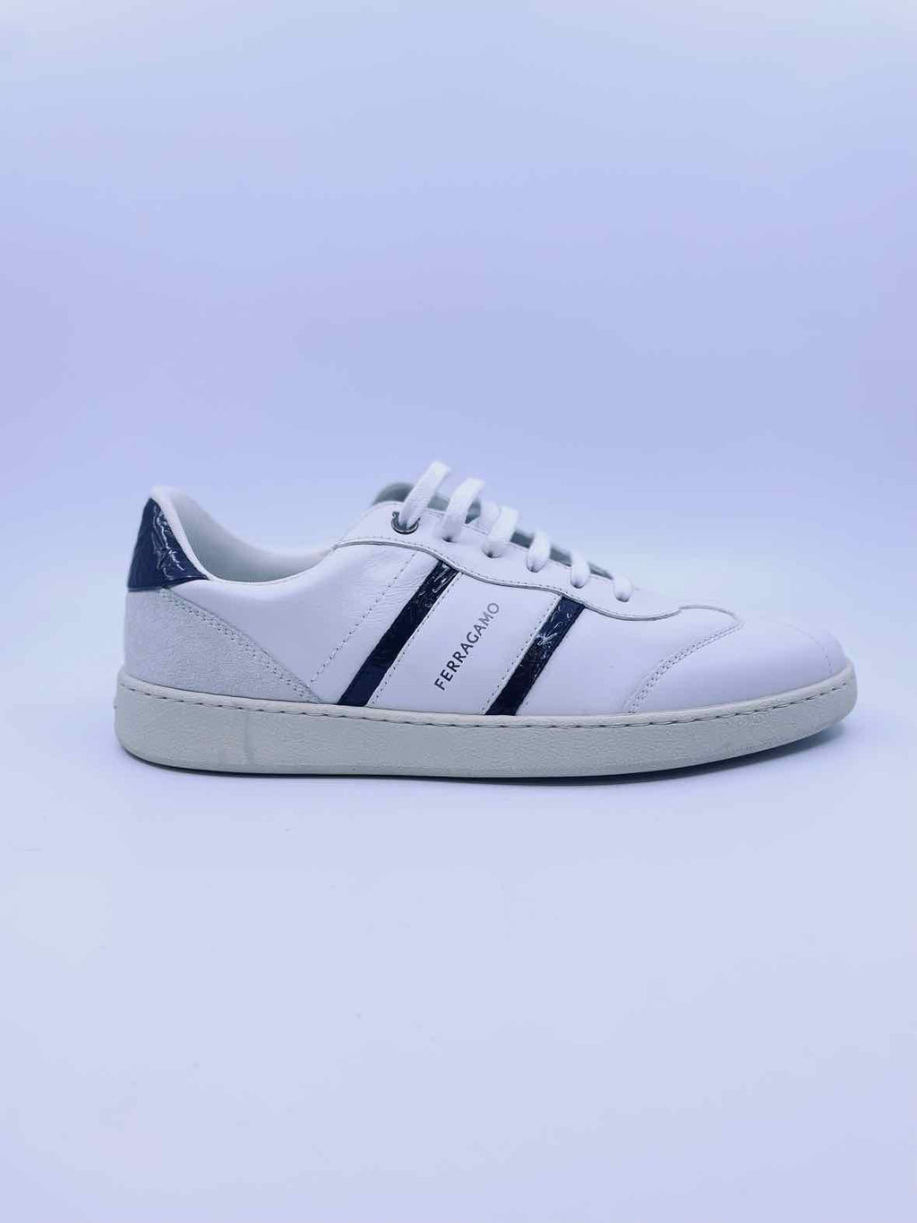 SALVATORE FERRAGAMO Size 9.5 White Men's Sneakers