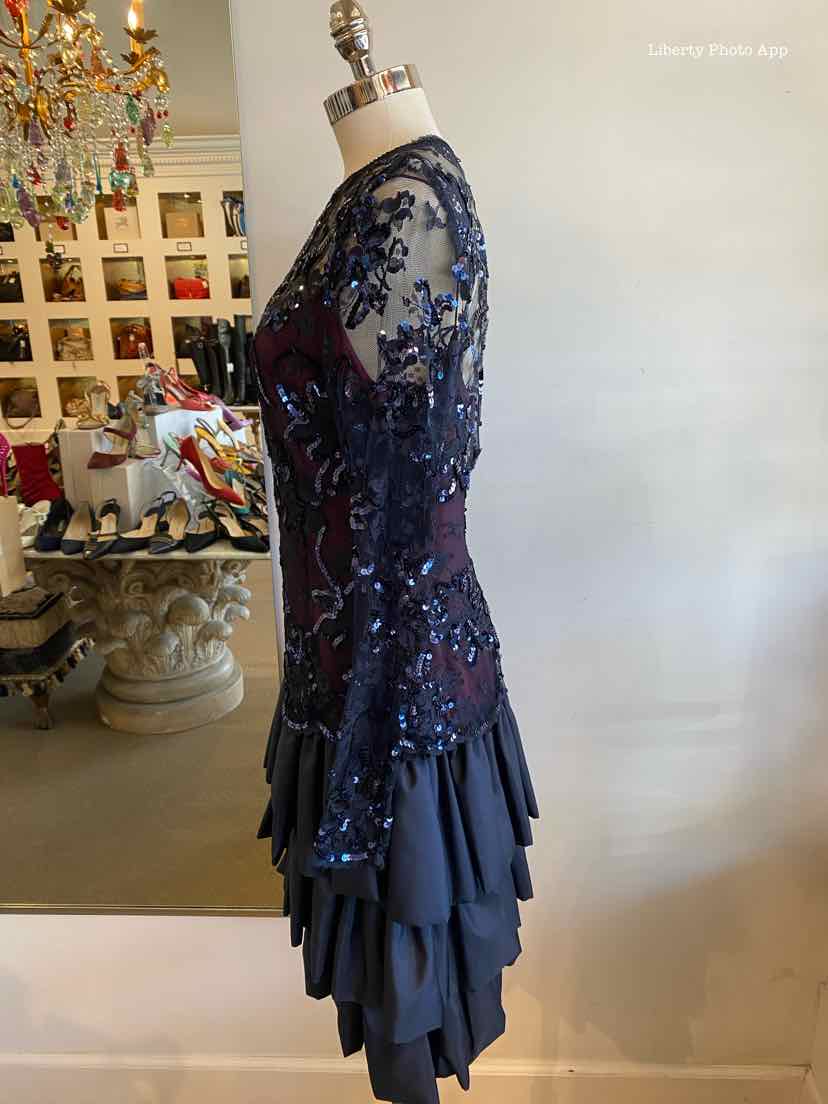 CHRISTIAN DIOR Lace Sequined Gown | M