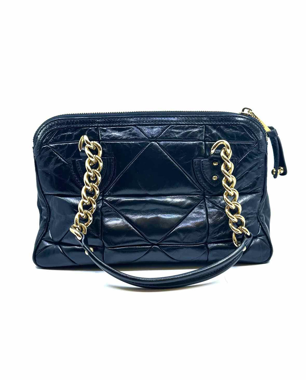 MARC JACOBS Black Leather Quilted Handbag