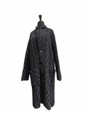 GIORGIO ARMANI Navy Wool Blend Coat | 8